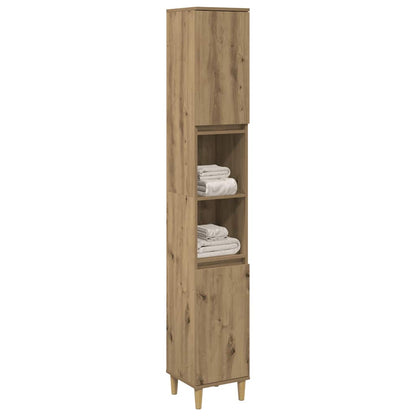 Bathroom Cabinet Artisan Oak 30x30x190 cm Engineered Wood