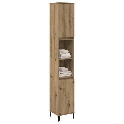 Bathroom Cabinet Artisan Oak 30x30x190 cm Engineered Wood