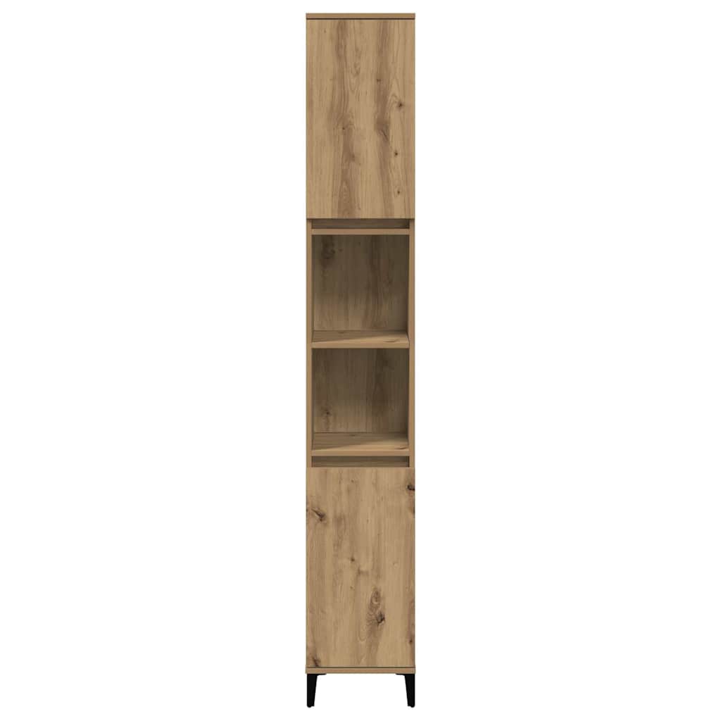 Bathroom Cabinet Artisan Oak 30x30x190 cm Engineered Wood