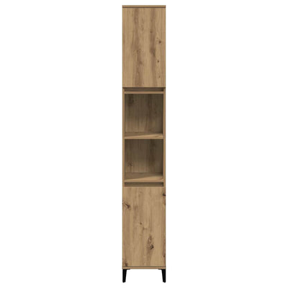Bathroom Cabinet Artisan Oak 30x30x190 cm Engineered Wood