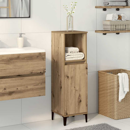 Bathroom Cabinet Artisan Oak 30x30x100 cm Engineered Wood