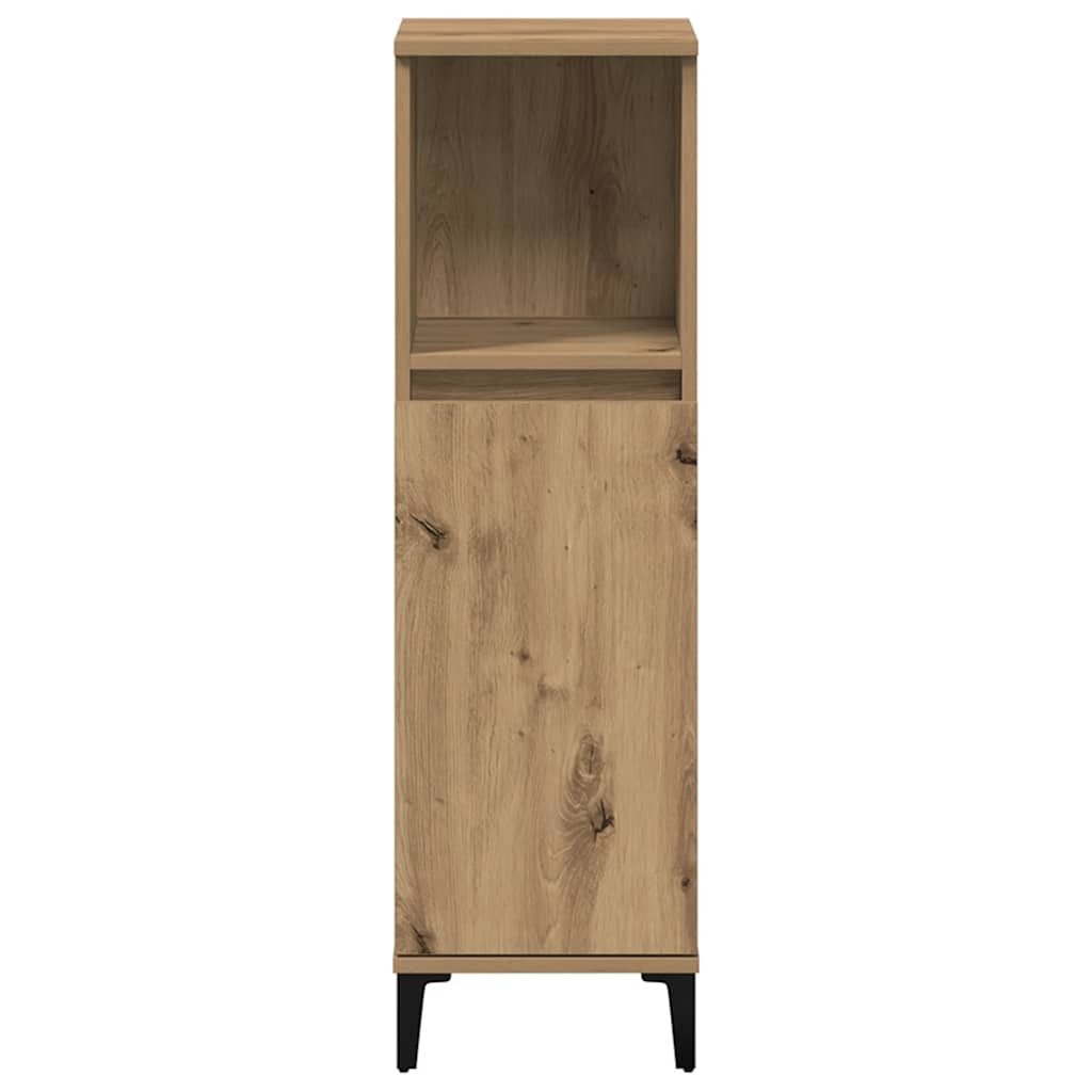 Bathroom Cabinet Artisan Oak 30x30x100 cm Engineered Wood