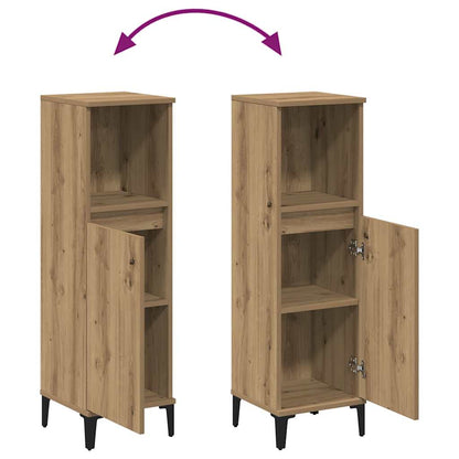 Bathroom Cabinet Artisan Oak 30x30x100 cm Engineered Wood
