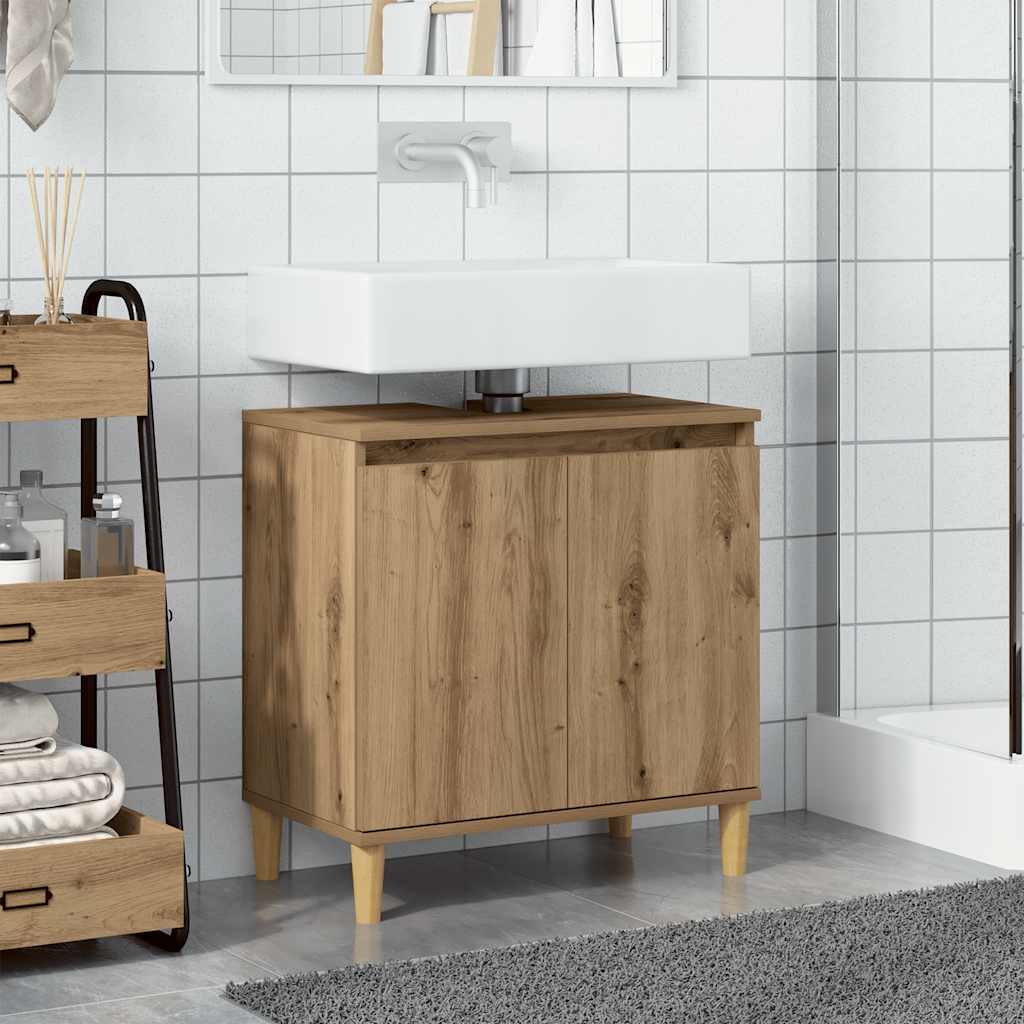 Sink Cabinet Artisan Oak 58x33x60 cm Engineered Wood
