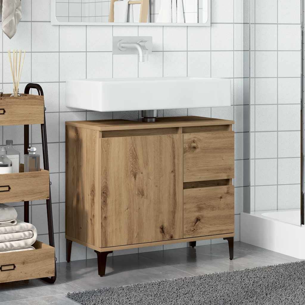 Sink Cabinet Artisan Oak 65x33x60 cm Engineered Wood