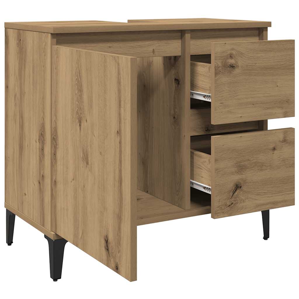 Sink Cabinet Artisan Oak 65x33x60 cm Engineered Wood