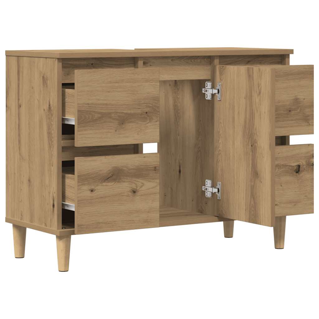 Sink Cabinet Artisan Oak 80x33x60 cm Engineered Wood