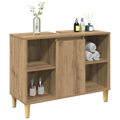Bathroom Cabinet Artisian Oak 80x33x60 cm Engineered Wood