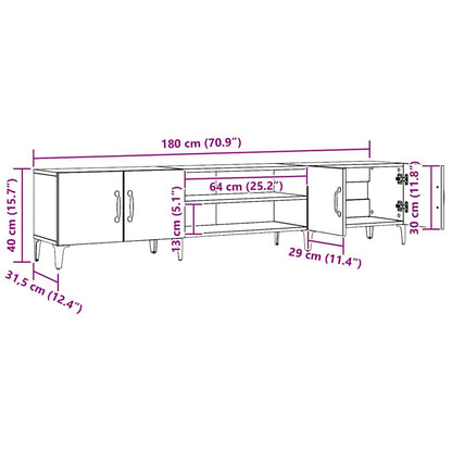 TV Cabinet Artisian Oak 180x31,5x40 cm Engineered Wood