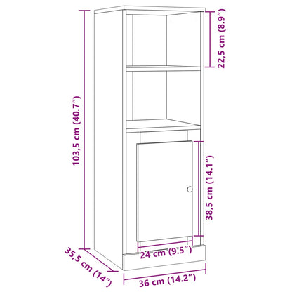 Highboard Old Wood 36x35.5x103.5 cm Engineered Wood