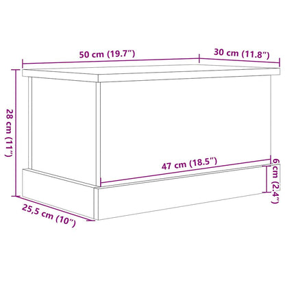 Storage Box Old Wood 30x50x28 cm Engineered Wood
