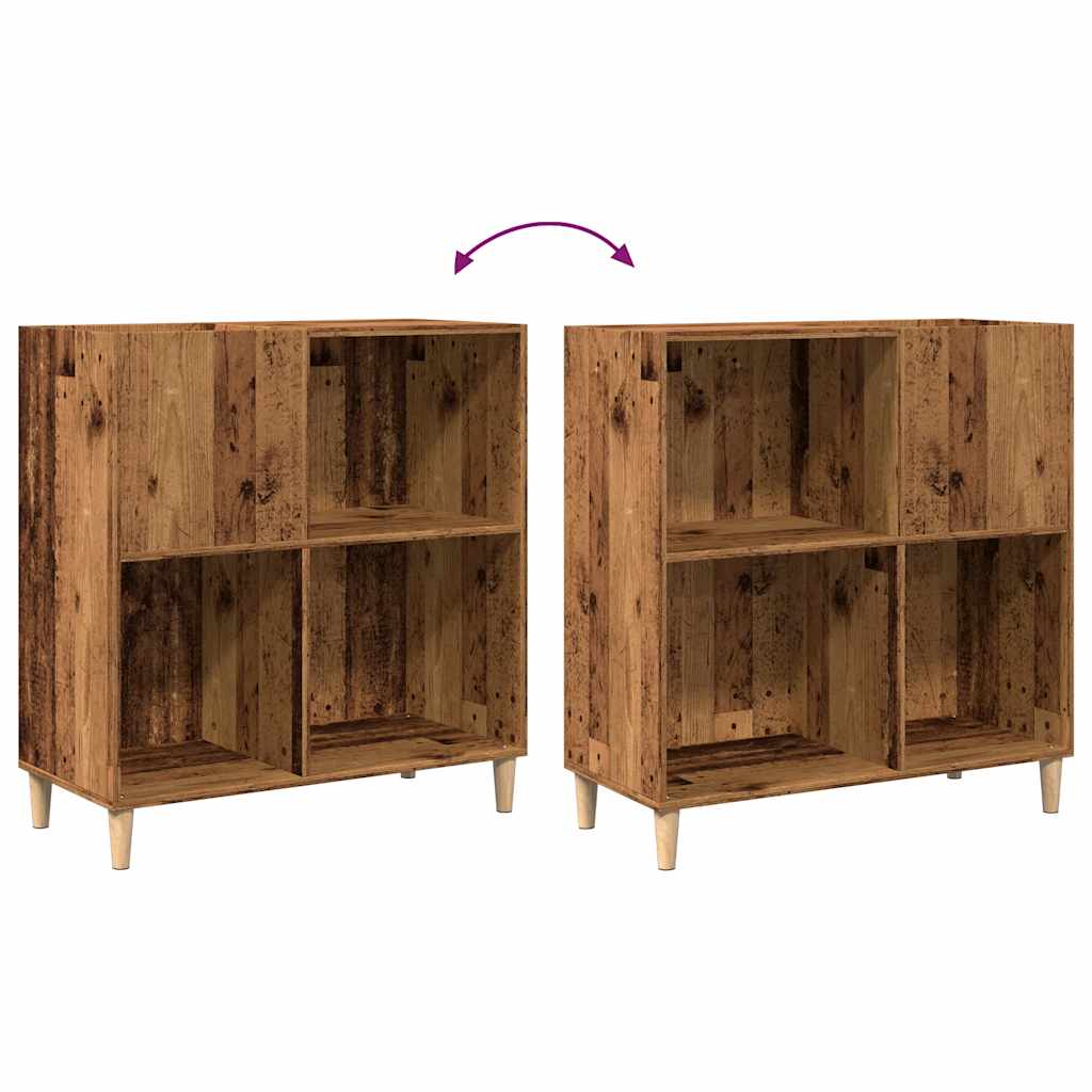 Record Cabinet Old Wood 84.5x38x89 cm Engineered Wood
