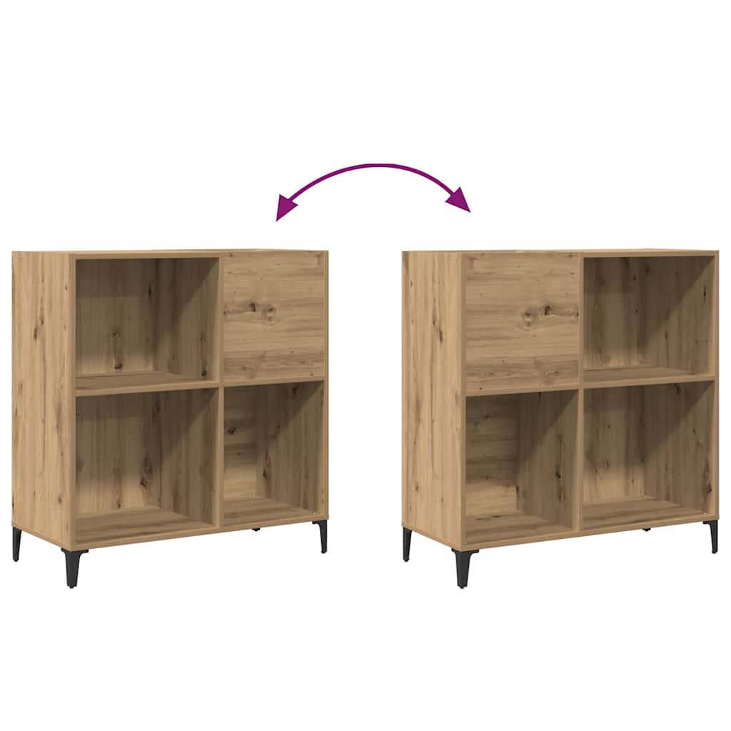 Record Cabinet Artisan Oak 84.5x38x89 cm Engineered Wood