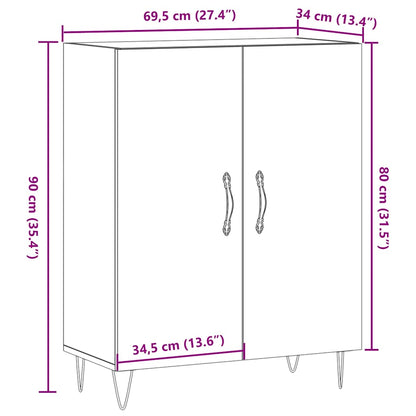Sideboard Old Wood 69.5x34x90 cm Engineered Wood