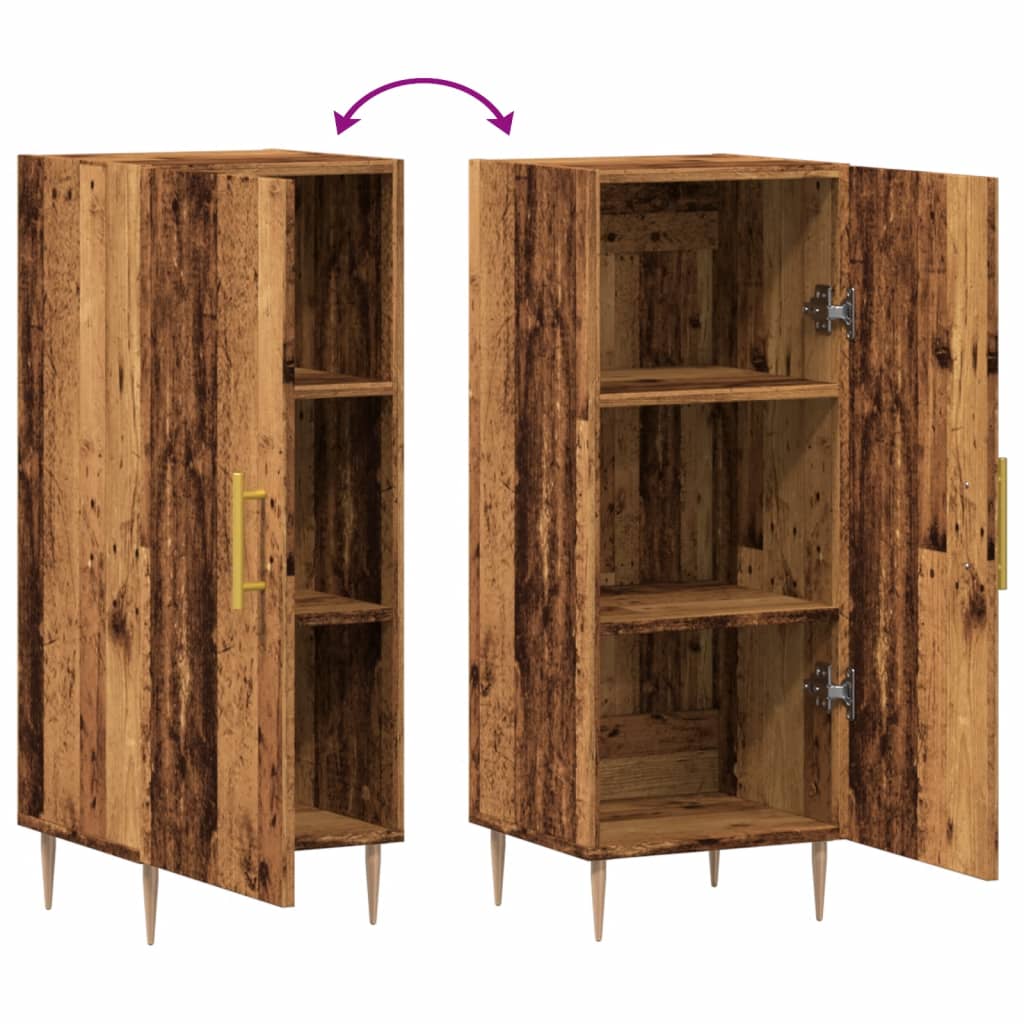 Sideboard Old Wood 34.5x34x90 cm Engineered Wood