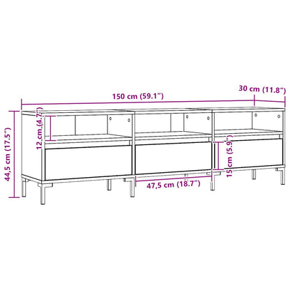 TV Cabinet Artisan Oak 150x30x44,5 cm Engineered Wood