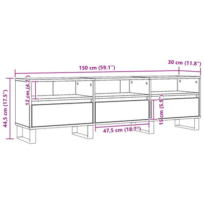 TV Cabinet Artisan Oak 150x30x44,5 cm Engineered Wood