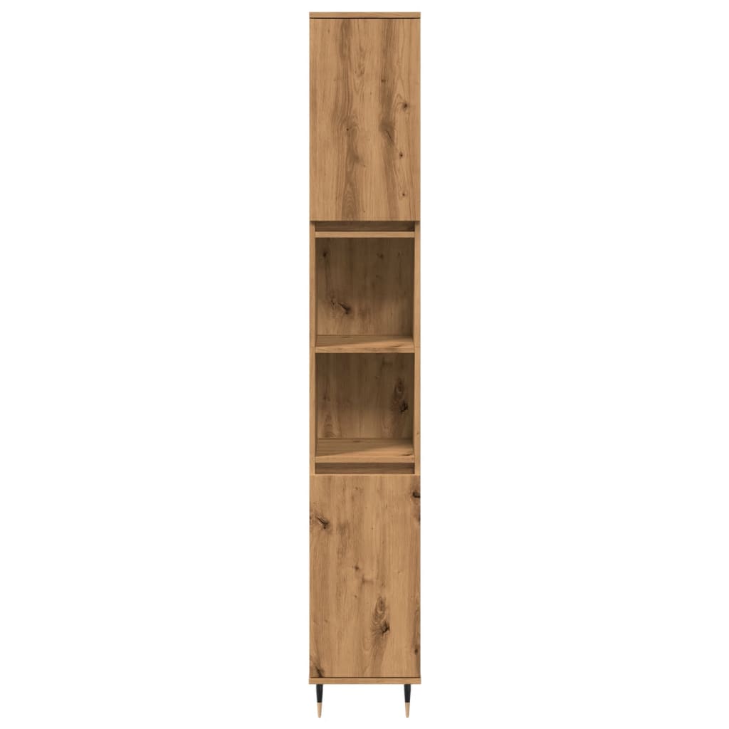 Bathroom Cabinet Artisan Oak 30x30x190 cm Engineered Wood