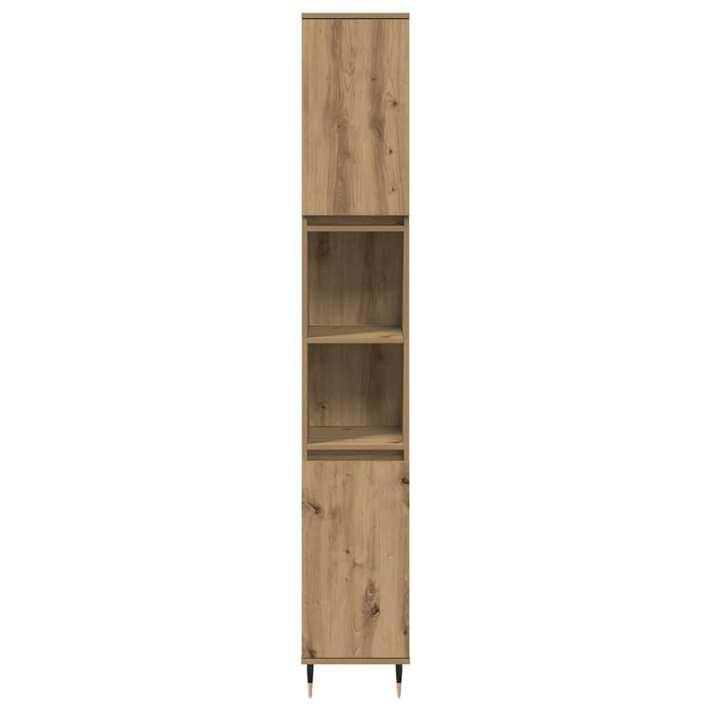 Bathroom Cabinet Artisan Oak 30x30x190 cm Engineered Wood