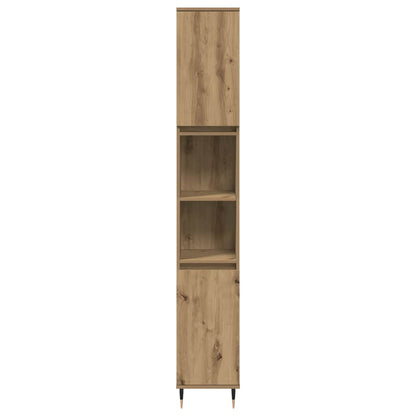 Bathroom Cabinet Artisan Oak 30x30x190 cm Engineered Wood