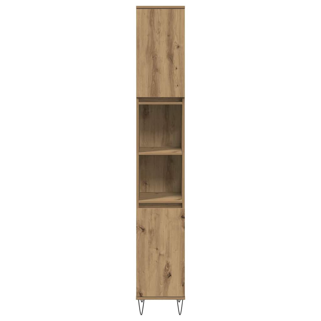 Bathroom Cabinet Artisan Oak 30x30x190 cm Engineered Wood