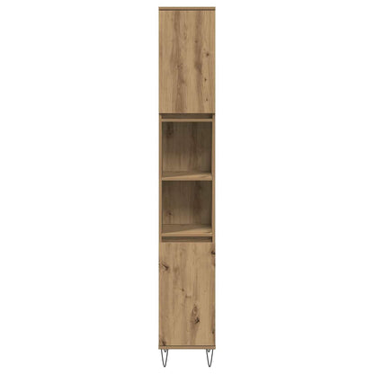 Bathroom Cabinet Artisan Oak 30x30x190 cm Engineered Wood