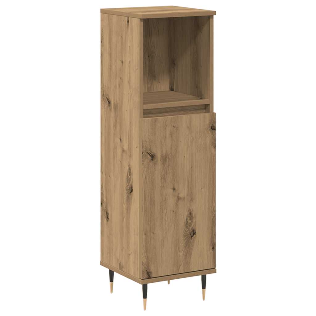Bathroom Cabinet Artisan Oak 30x30x100 cm Engineered Wood