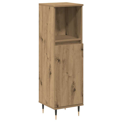 Bathroom Cabinet Artisan Oak 30x30x100 cm Engineered Wood