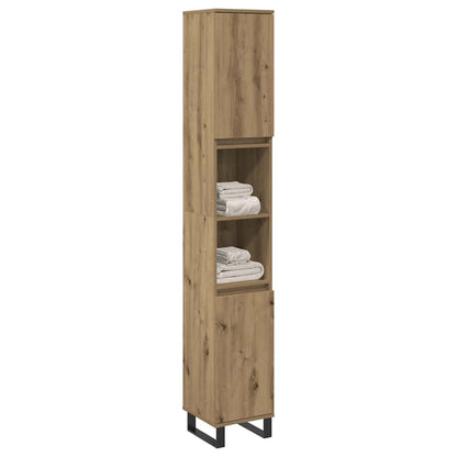 Bathroom Cabinet Artisan Oak 30x30x100 cm Engineered Wood