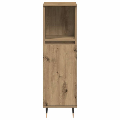 Bathroom Cabinet Artisan Oak 30x30x100 cm Engineered Wood