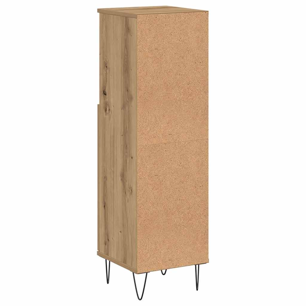Bathroom Cabinet Artisan Oak 30x30x100 cm Engineered Wood