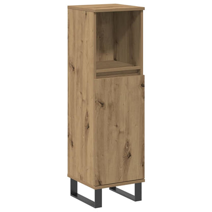 Bathroom Cabinet Artisan Oak 30x30x100 cm Engineered Wood