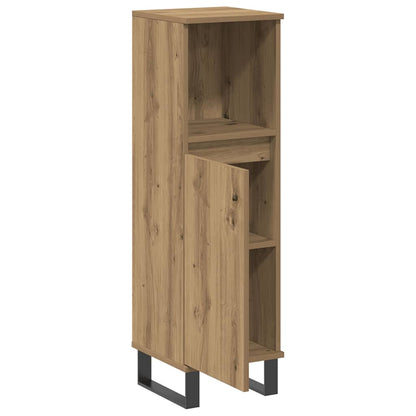 Bathroom Cabinet Artisan Oak 30x30x100 cm Engineered Wood