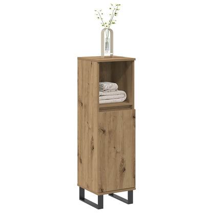 Bathroom Cabinet Artisan Oak 30x30x100 cm Engineered Wood