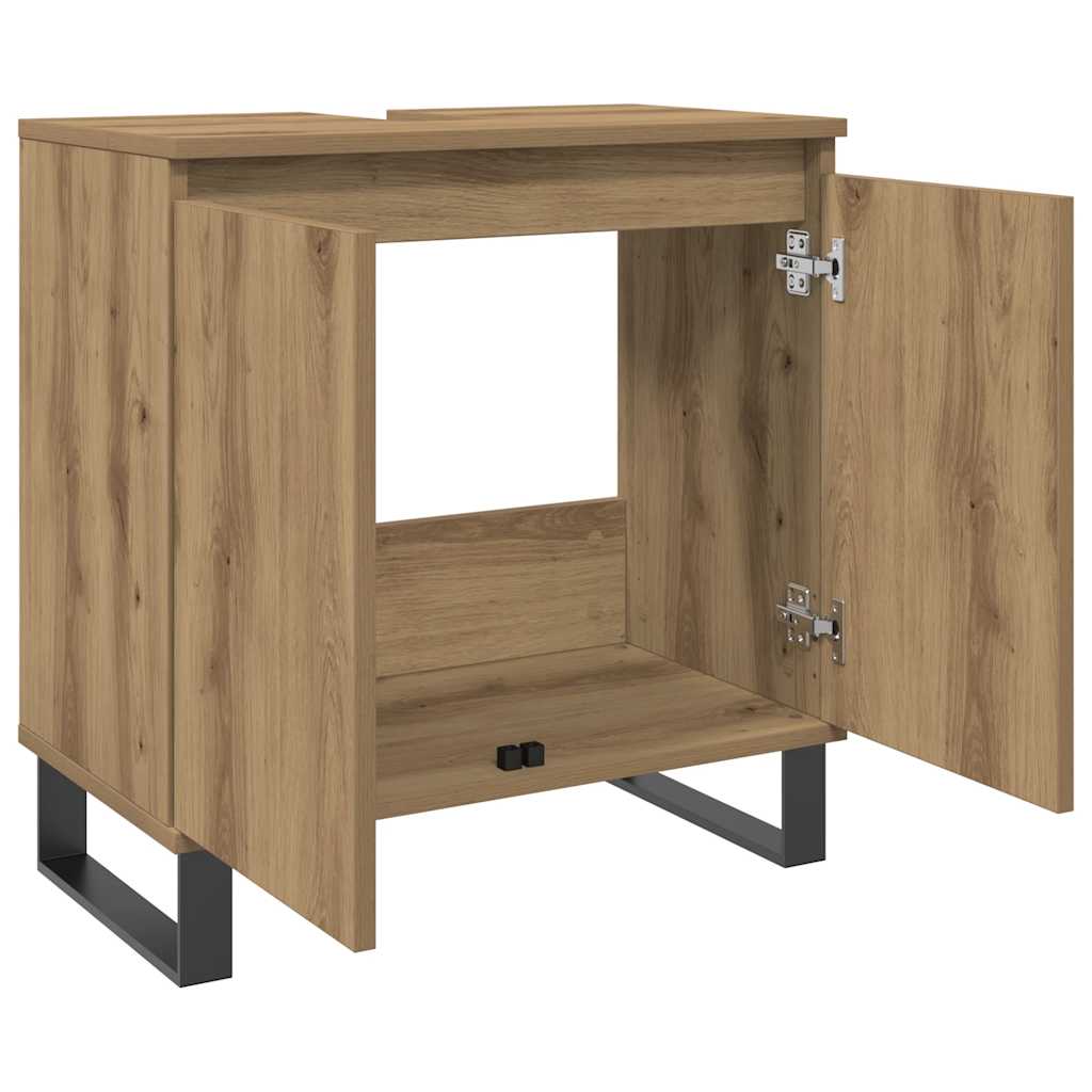 Bathroom Cabinet Artisan Oak 58x33x60 cm Engineered Wood