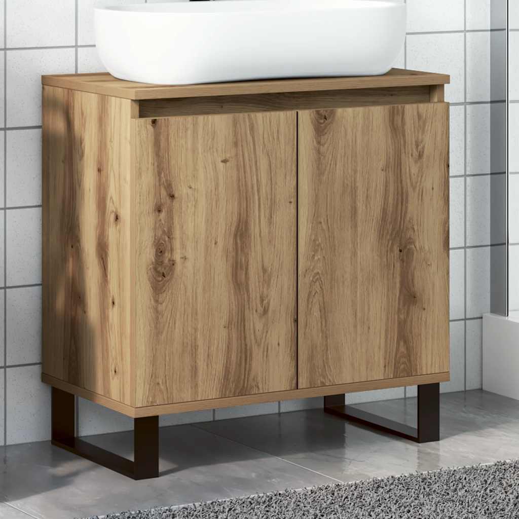 Bathroom Cabinet Artisan Oak 58x33x60 cm Engineered Wood