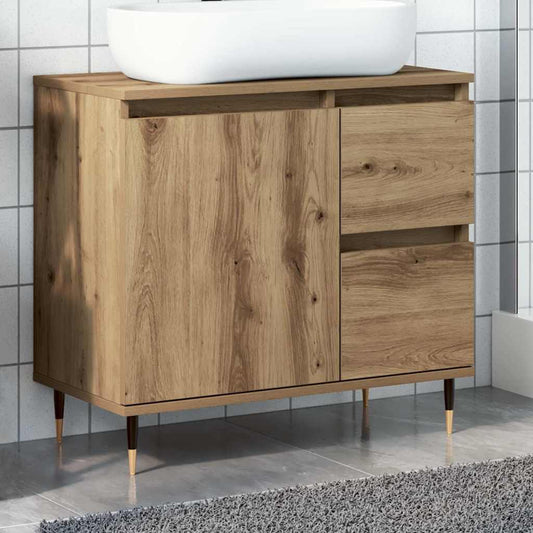 Bathroom Cabinet Artisan Oak 65x33x60 cm Engineered Wood