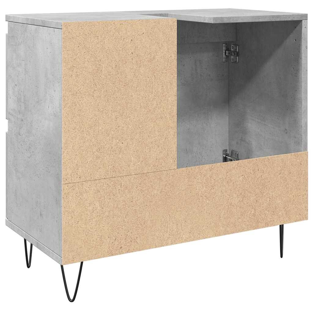 Bathroom Sink Cabinet Concrete Grey 65x33x60 cm Engineered Wood