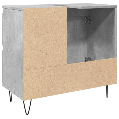 Bathroom Sink Cabinet Concrete Grey 65x33x60 cm Engineered Wood