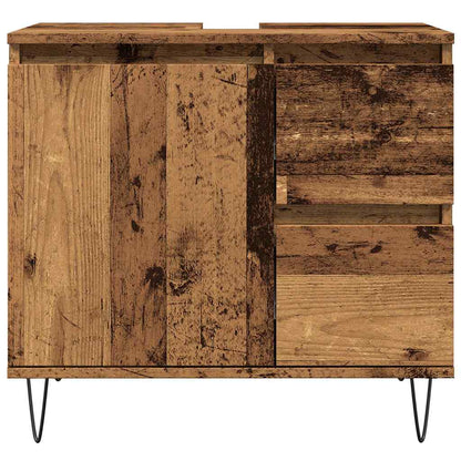 Bathroom Sink Cabinet Old Wood 65x33x60 cm Engineered Wood