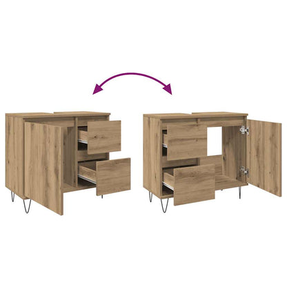 Sink Cabinet Artisan Oak 65x33x60 cm Engineered Wood