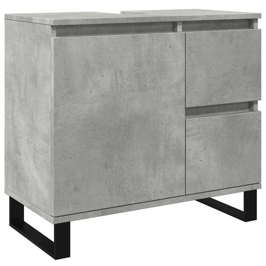 Bathroom Sink Cabinet Concrete Grey 65x33x60 cm Engineered Wood