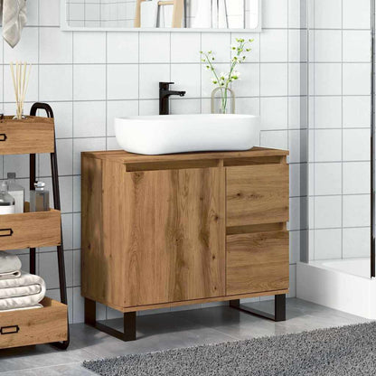 Bathroom Sink Cabinet Artisan Oak 65x33x60 cm Engineered Wood