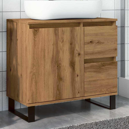 Bathroom Sink Cabinet Artisan Oak 65x33x60 cm Engineered Wood