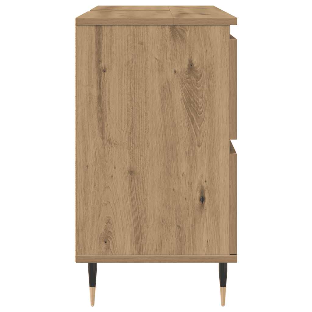 Bathroom Cabinet Artisan Oak 80x33x60 cm Engineered Wood