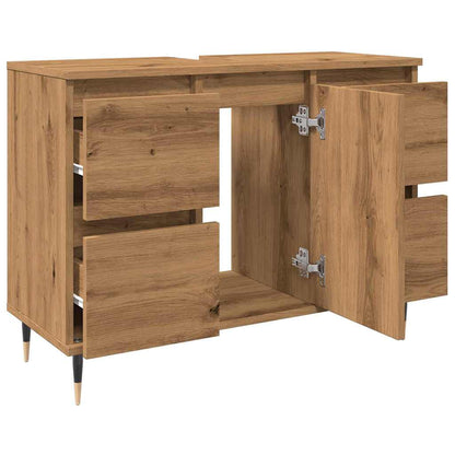 Bathroom Cabinet Artisan Oak 80x33x60 cm Engineered Wood