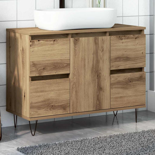 Bathroom Cabinet Artisan Oak 80x33x60 cm Engineered Wood