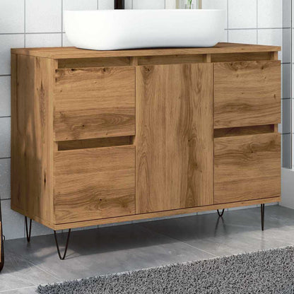 Bathroom Cabinet Artisan Oak 80x33x60 cm Engineered Wood