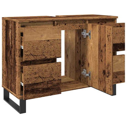 Bathroom Sink Cabinet Old Wood 80x33x60 cm Engineered Wood