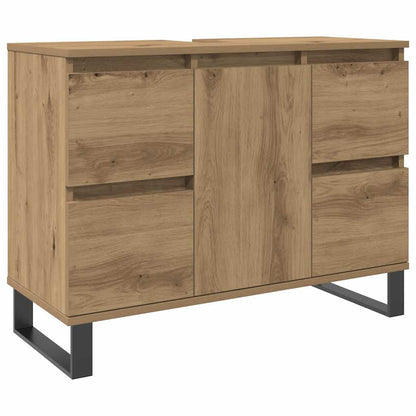 Bathroom Sink Cabinet Artisan Oak 80x33x60 cm Engineered Wood